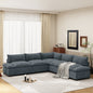 Modular Deep Gray Sectional Sofa with Storage