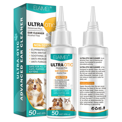 Pet Ear Cleaner Solution 50ml — Gentle Ear Care for Dogs & Cats