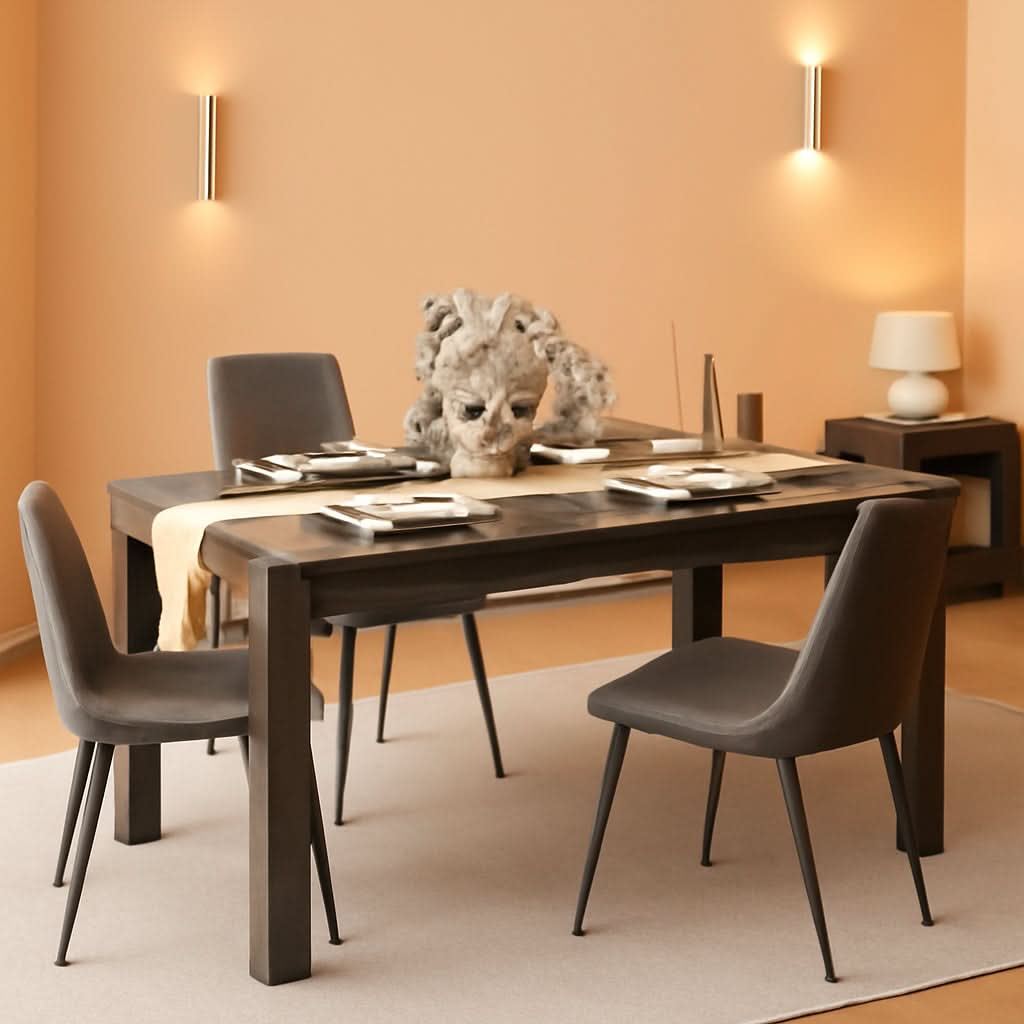The Farmhouse Long Table — 63" Grey Wood Dining Table for 4–6