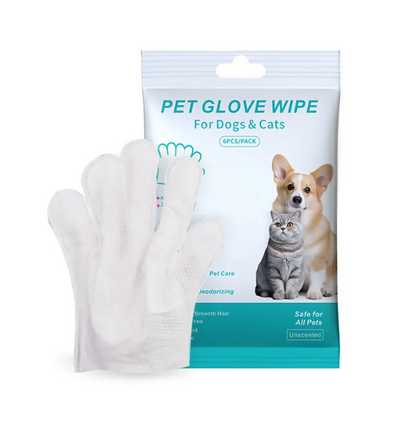 Pet Cleaning Gloves & Wipes — Grooming & Bathing Set for Dogs & Cats