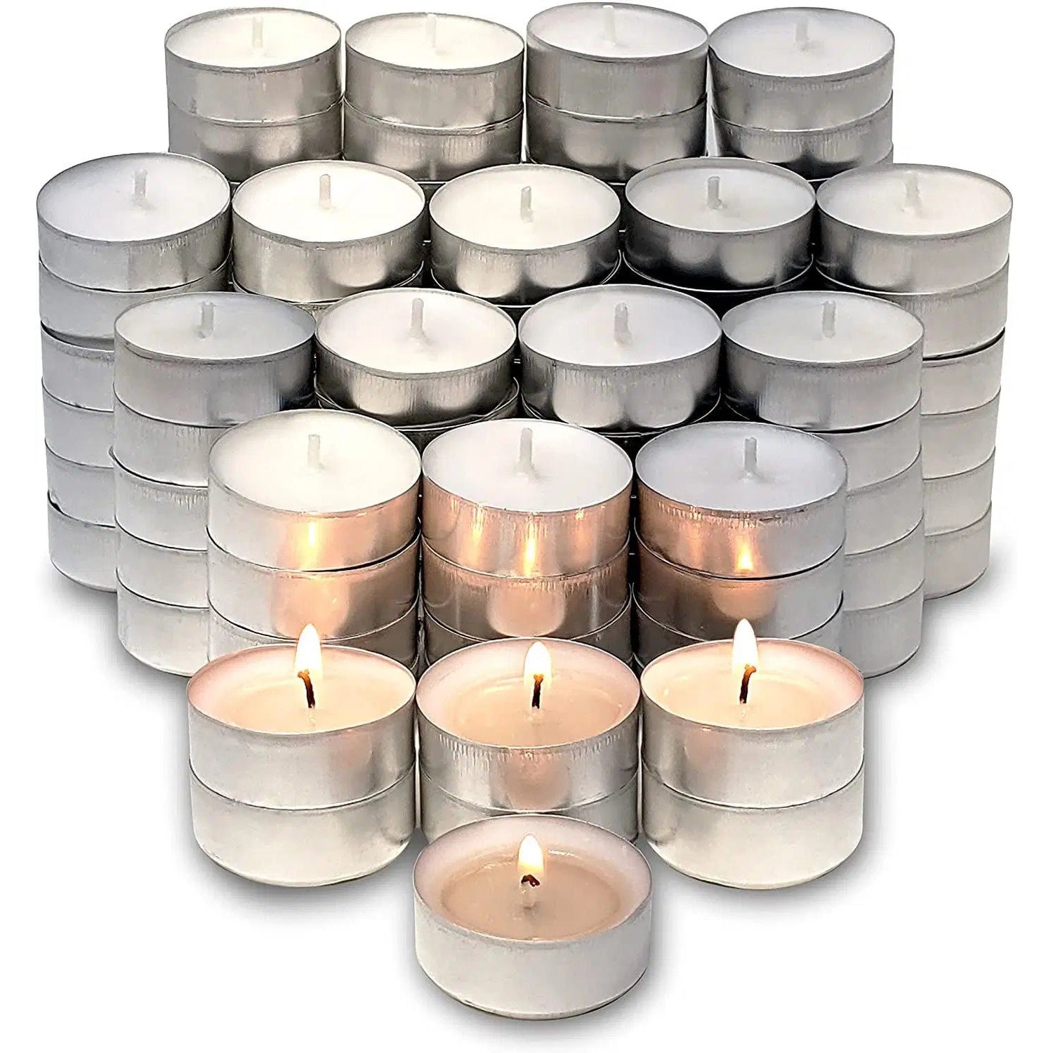 The Quiet Glow — Unscented Tea Light Candles, 100-Pack