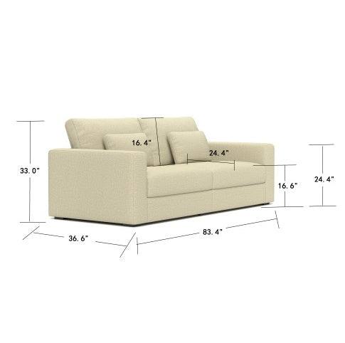 Comfort You Can See — Modern 3-Seater Sofa with Detachable Washable Cover