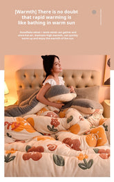 Lamb Fleece Blanket Winter Comforter Thickened Quilts Double-sided Velvet Warm Quilt Single Double Dormitory Milk Fleece Core Jonine&