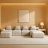 160-Inch U-Shaped Modular Sectional Sofa Camel Ottoman-0