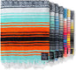 Authentic Handwoven Mexican Blanket - Yoga Blankets, Outdoor, Picnic, Beach, Camping - Equestrian Saddle - Serape 50X70 Inches - Bright Mandarin, Pack of 1