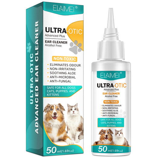 Pet Ear Cleaner Solution 50ml — Gentle Ear Care for Dogs & Cats