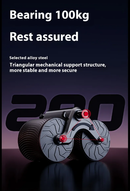 Roll Out, Spring Back  Automatic Rebound Ab Wheel for Home Core Training