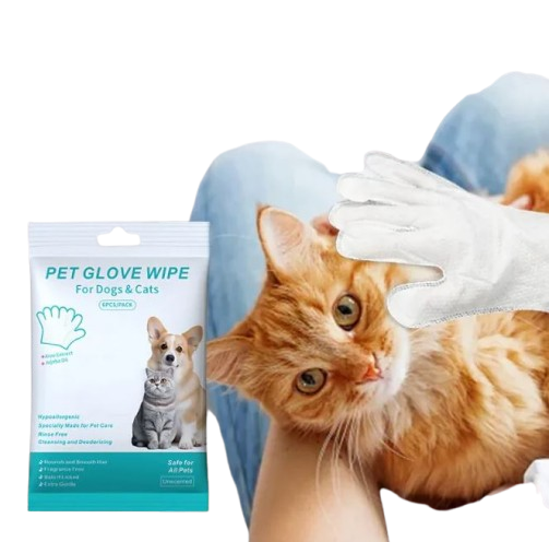Pet Cleaning Gloves & Wipes — Grooming & Bathing Set for Dogs & Cats