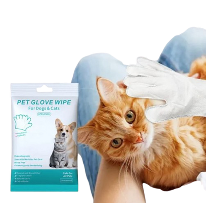 Pet Cleaning Gloves & Wipes — Grooming & Bathing Set for Dogs & Cats