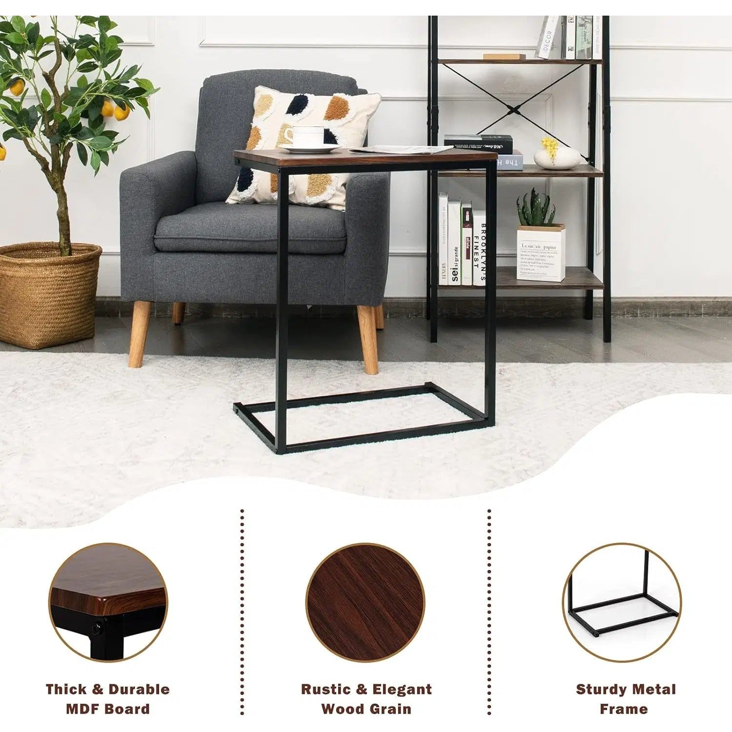 The Table That Fits Your Life — C-Shaped Sofa Side Table