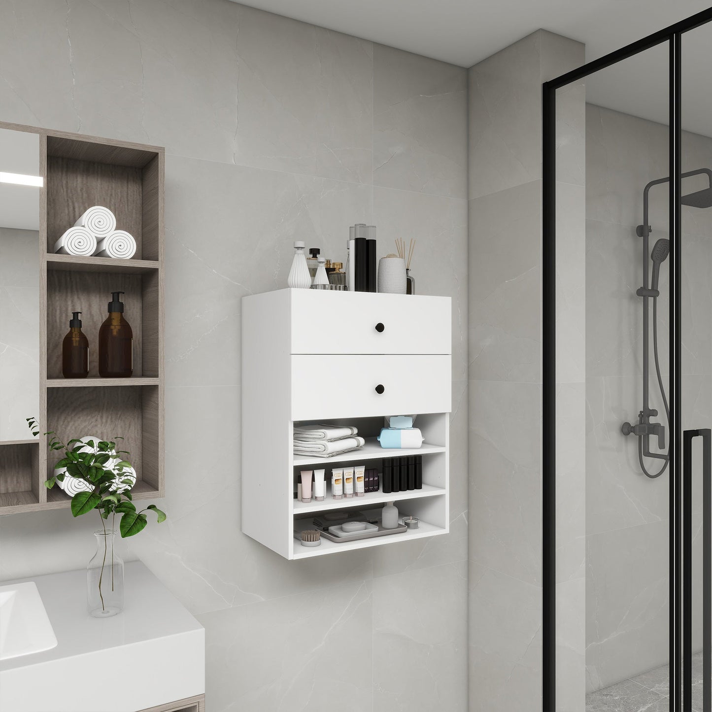 A Place for Everything — Modular Wooden Closet Organizer with 2 Drawers & 3 Shelves