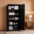 Black Metal Storage Cabinet with Lock & 5 Adjustable Shelves — Garage & Workshop Jonine&