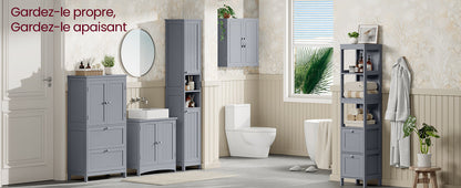 VASAGLE Bathroom Wall Cabinet — Wall-Mounted Storage with Adjustable Shelves