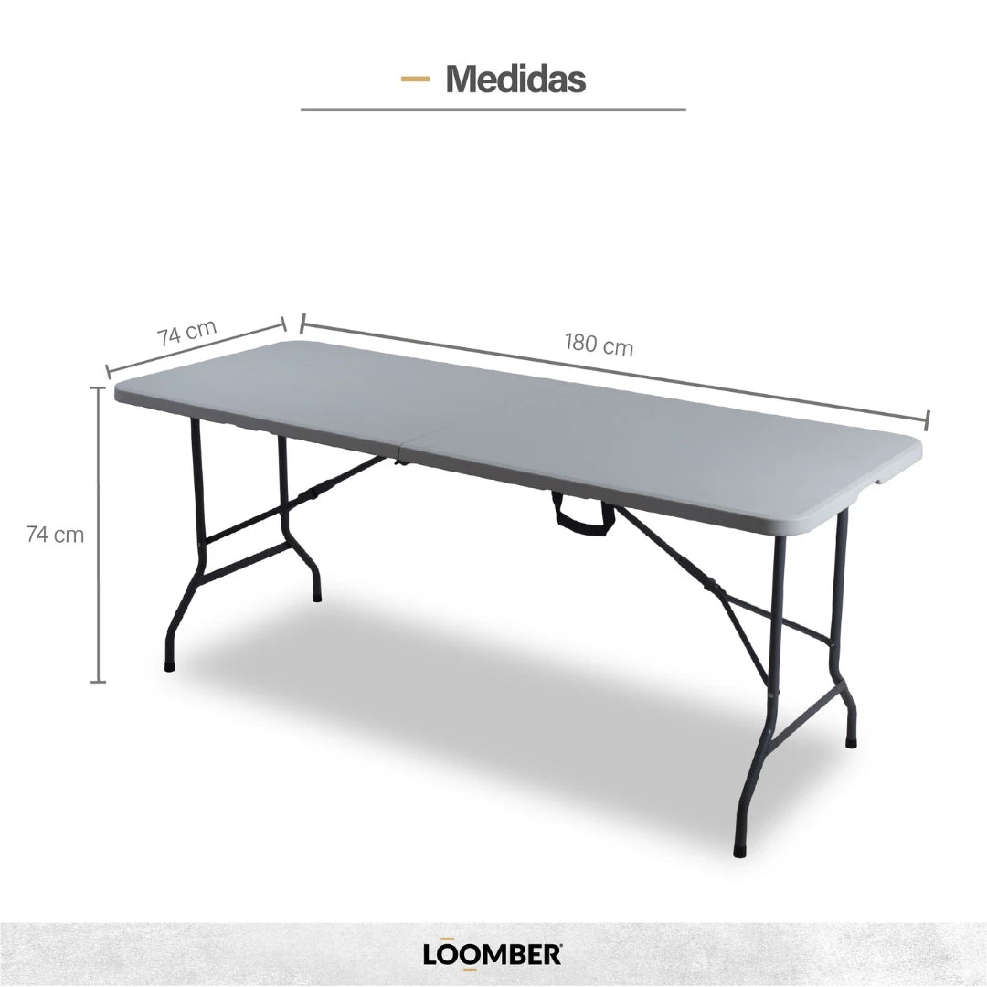 180 Centimeter White Folding Portfolio Table for Events, Parties and Meetings