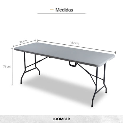 180 Centimeter White Folding Portfolio Table for Events, Parties and Meetings