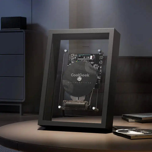 Transparent CD Player — Bluetooth Hi-Fi Audio with Vertical Display Design