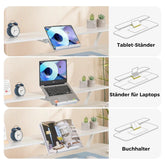 COMHOMA Height Adjustable desk Electric Drawer Monitor stand 3 Height Tablet stand White Jonine&