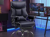 COMHOMA Big and Tall Office Chair 400lbs High Back Leather Executive Chair with Ergonomic Lumbar Support & Pocket Spring Cushion Jonine&