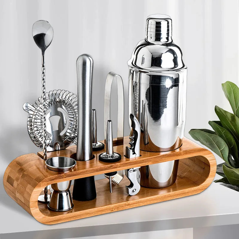 Mixology Bartender Kit — 10-Piece Bar Tool Set with Bamboo Stand