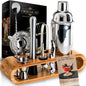 Mixology Bartender Kit — 10-Piece Bar Tool Set with Bamboo Stand