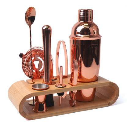 Mixology Bartender Kit — 10-Piece Bar Tool Set with Bamboo Stand
