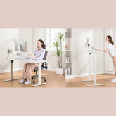 COMHOMA Height Adjustable desk Electric Drawer Monitor stand 3 Height Tablet stand White Jonine&