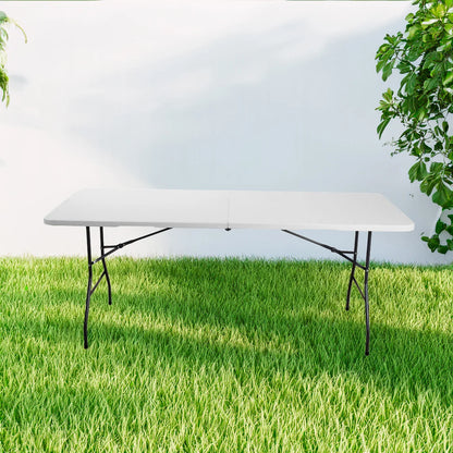 180 Centimeter White Folding Portfolio Table for Events, Parties and Meetings