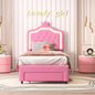 Her Room, Her World — Girls' LED Upholstered Storage Bed with Drawer