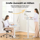 COMHOMA Height Adjustable desk Electric Drawer Monitor stand 3 Height Tablet stand White Jonine&