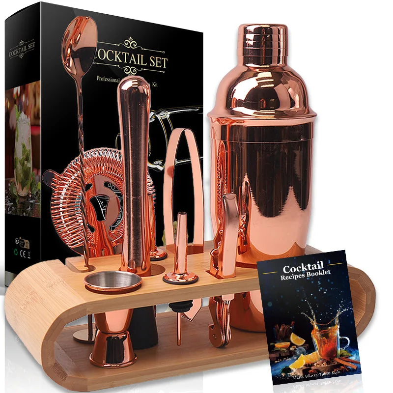Mixology Bartender Kit — 10-Piece Bar Tool Set with Bamboo Stand