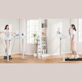 COMHOMA Height Adjustable desk Electric Drawer Monitor stand 3 Height Tablet stand White Jonine&