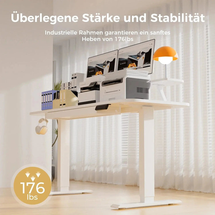 COMHOMA Height Adjustable desk Electric Drawer Monitor stand 3 Height Tablet stand White Jonine&