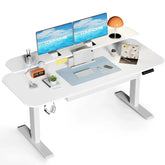 COMHOMA Height Adjustable desk Electric Drawer Monitor stand 3 Height Tablet stand White Jonine&