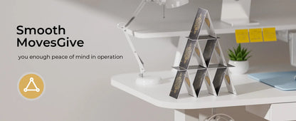 COMHOMA Height Adjustable desk Electric Drawer Monitor stand 3 Height Tablet stand White