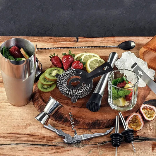 Mixology Bartender Kit — 10-Piece Bar Tool Set with Bamboo Stand