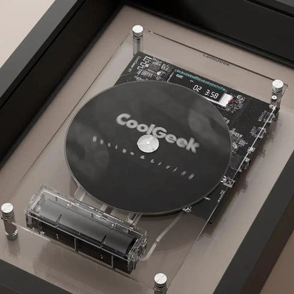 Transparent CD Player — Bluetooth Hi-Fi Audio with Vertical Display Design