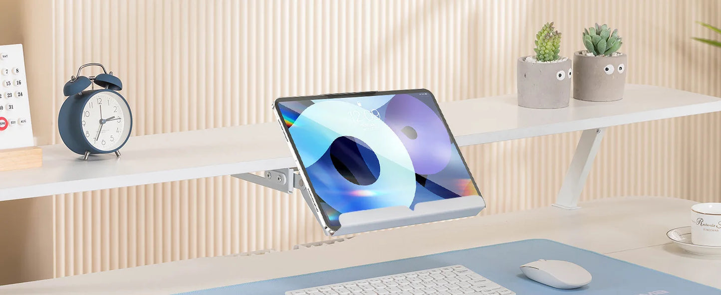 COMHOMA Height Adjustable desk Electric Drawer Monitor stand 3 Height Tablet stand White