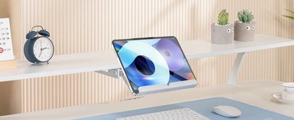 COMHOMA Height Adjustable desk Electric Drawer Monitor stand 3 Height Tablet stand White