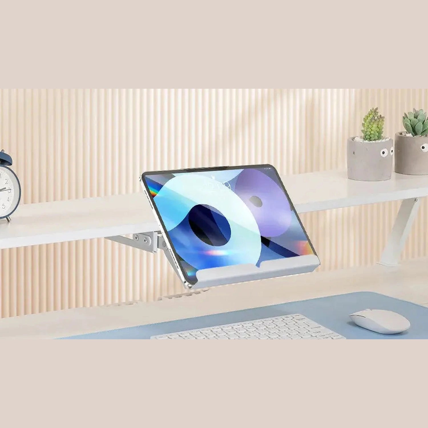 COMHOMA Height Adjustable desk Electric Drawer Monitor stand 3 Height Tablet stand White Jonine&