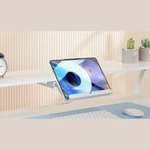 COMHOMA Height Adjustable desk Electric Drawer Monitor stand 3 Height Tablet stand White