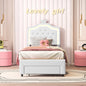 Her Room, Her World — Girls' LED Upholstered Storage Bed with Drawer