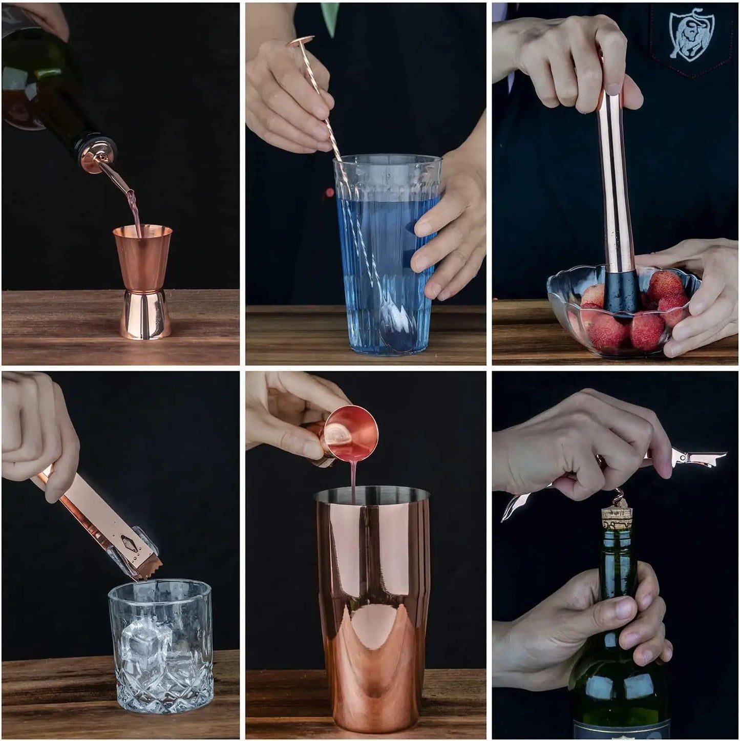 Mixology Bartender Kit — 10-Piece Bar Tool Set with Bamboo Stand