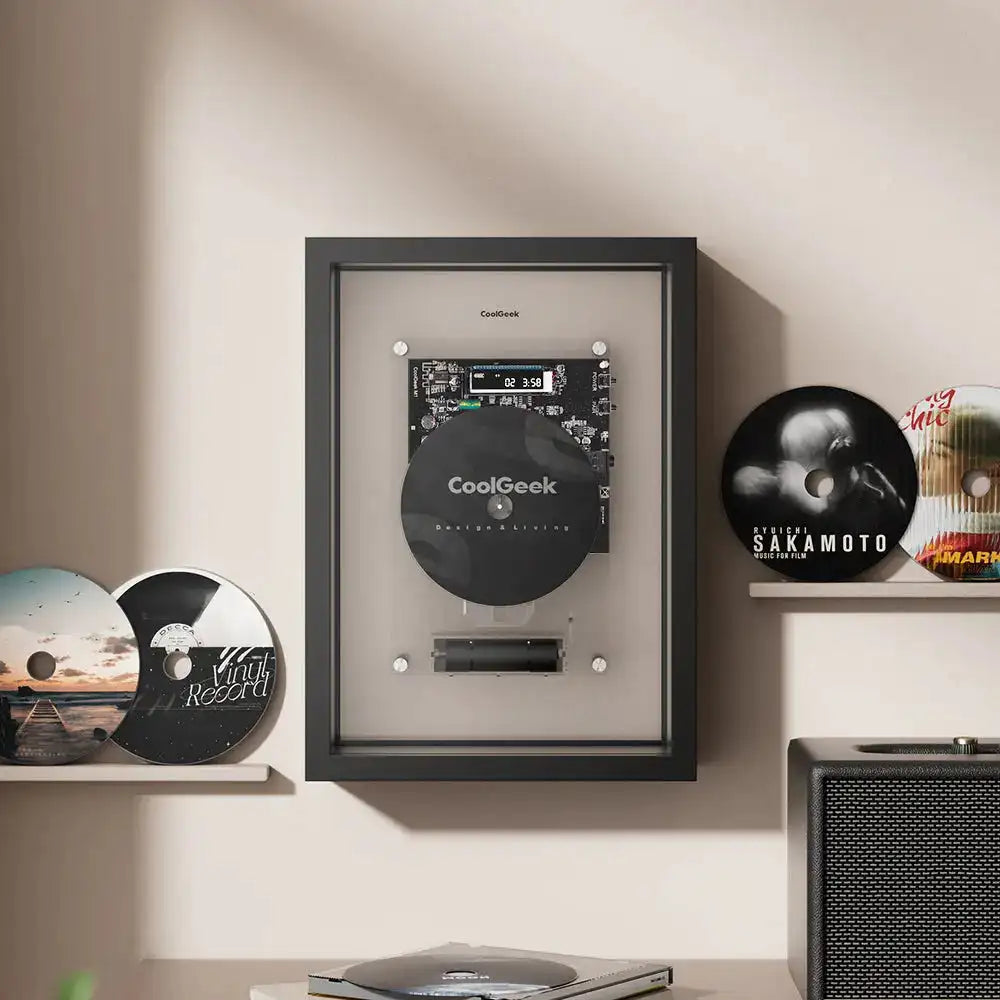 Transparent CD Player — Bluetooth Hi-Fi Audio with Vertical Display Design