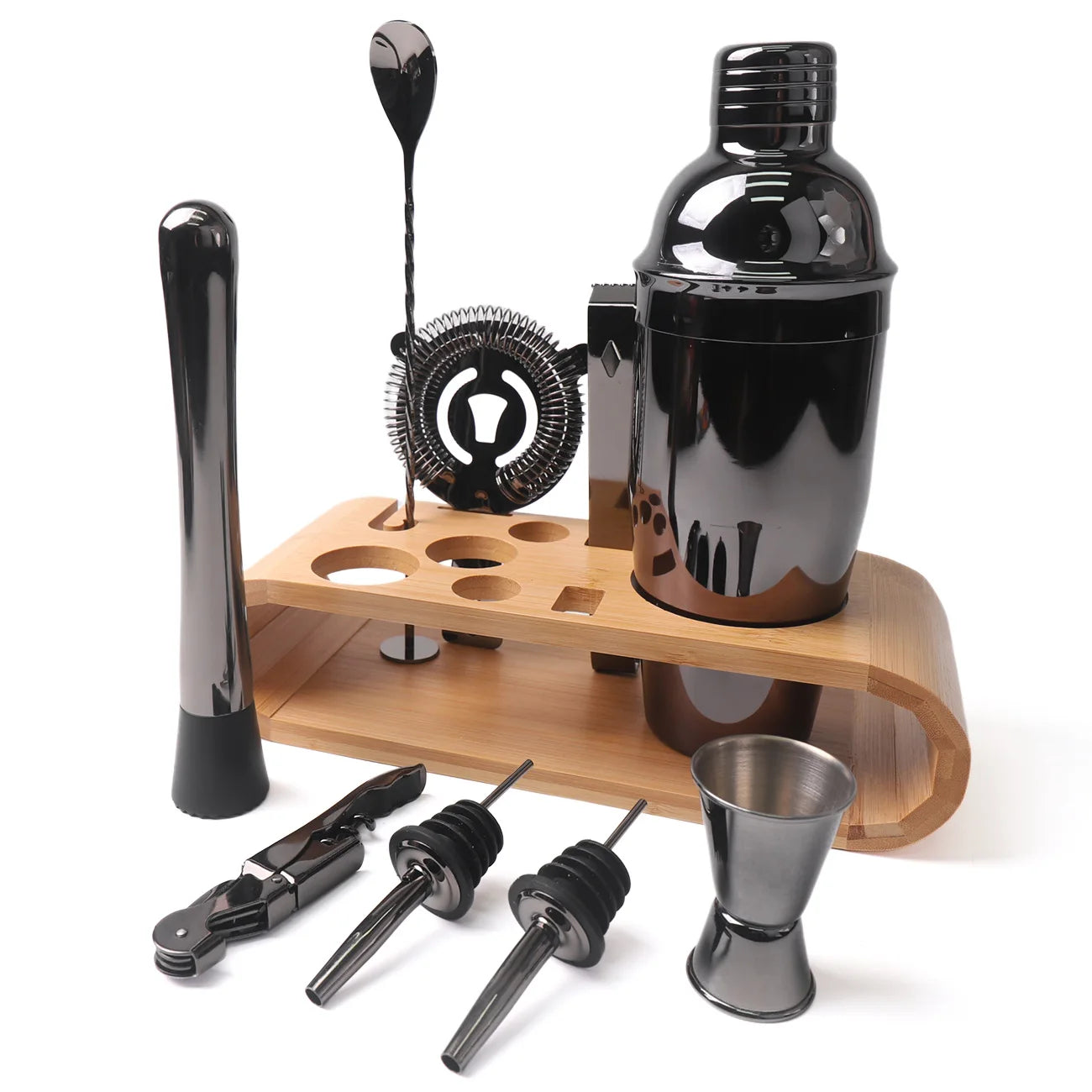 Mixology Bartender Kit — 10-Piece Bar Tool Set with Bamboo Stand