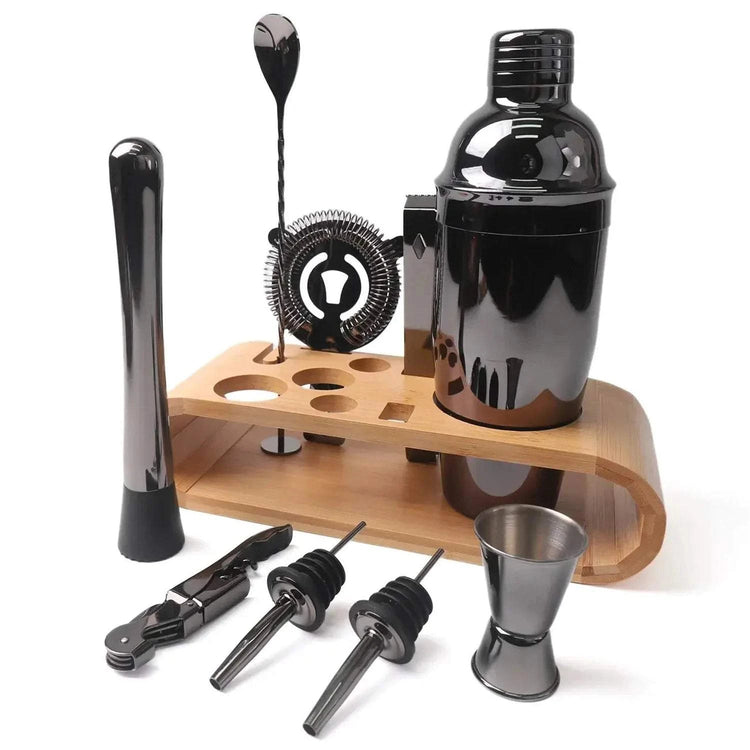 Mixology Bartender Kit — 10-Piece Bar Tool Set with Bamboo Stand