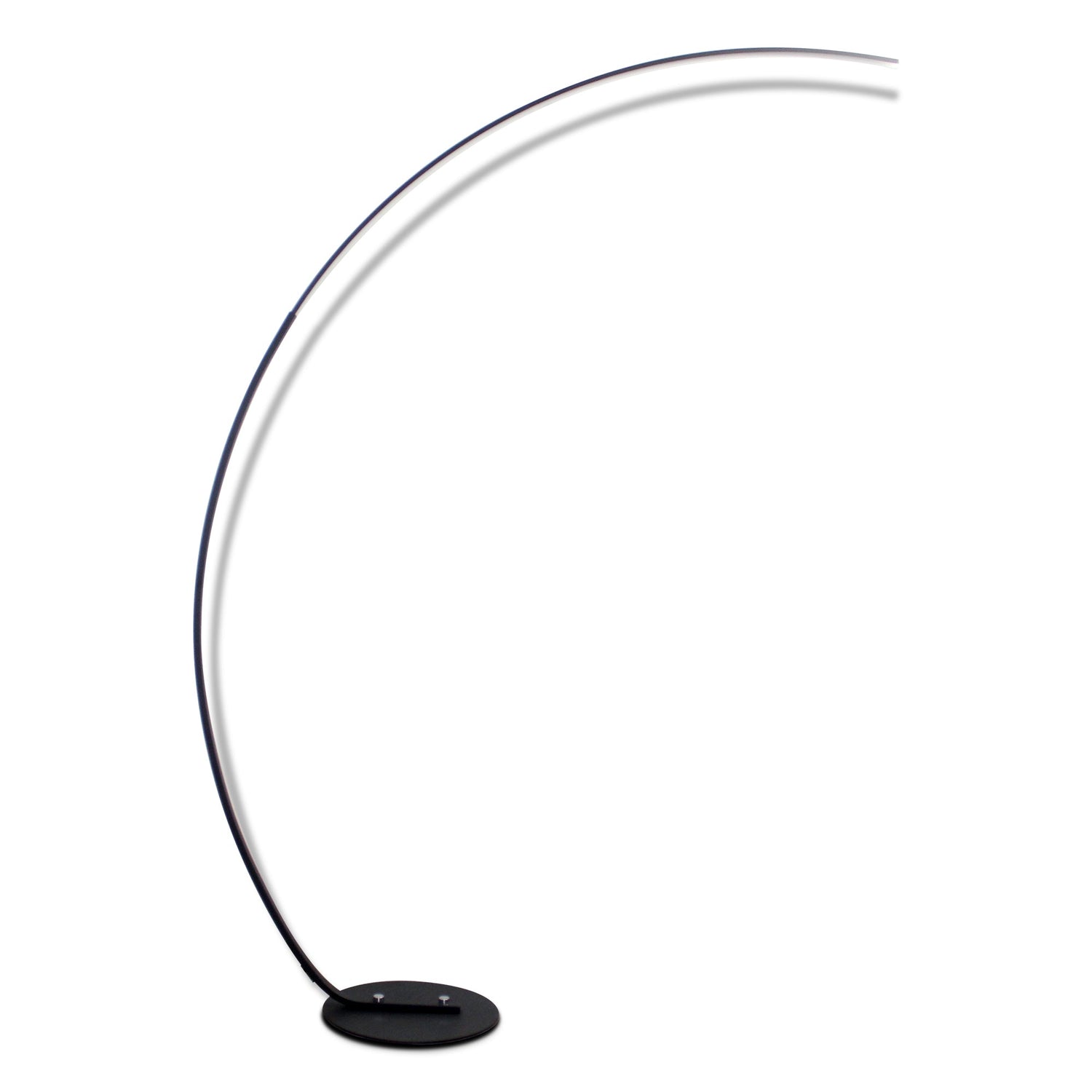 Modern RGBW curve floor lamp top view - contemporary home lighting