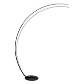 Modern RGBW curve floor lamp top view - contemporary home lighting