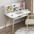MSDOBS001Modern Study Desk with Optional Bookshelf — White or Oak 3 Sizes