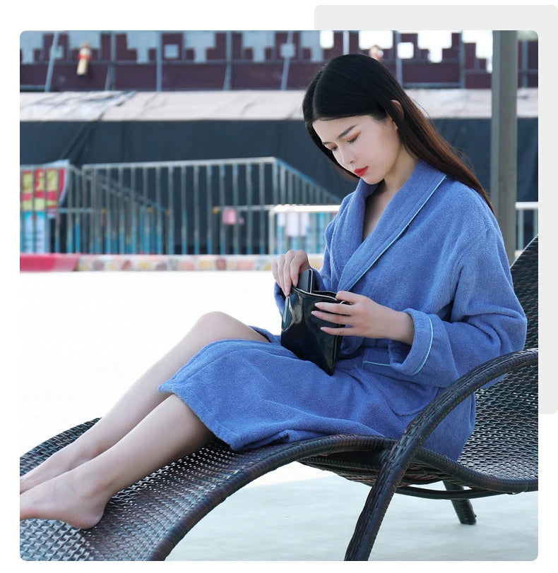 Wrap Yourself in Calm — 100% Cotton Terry Bathrobe