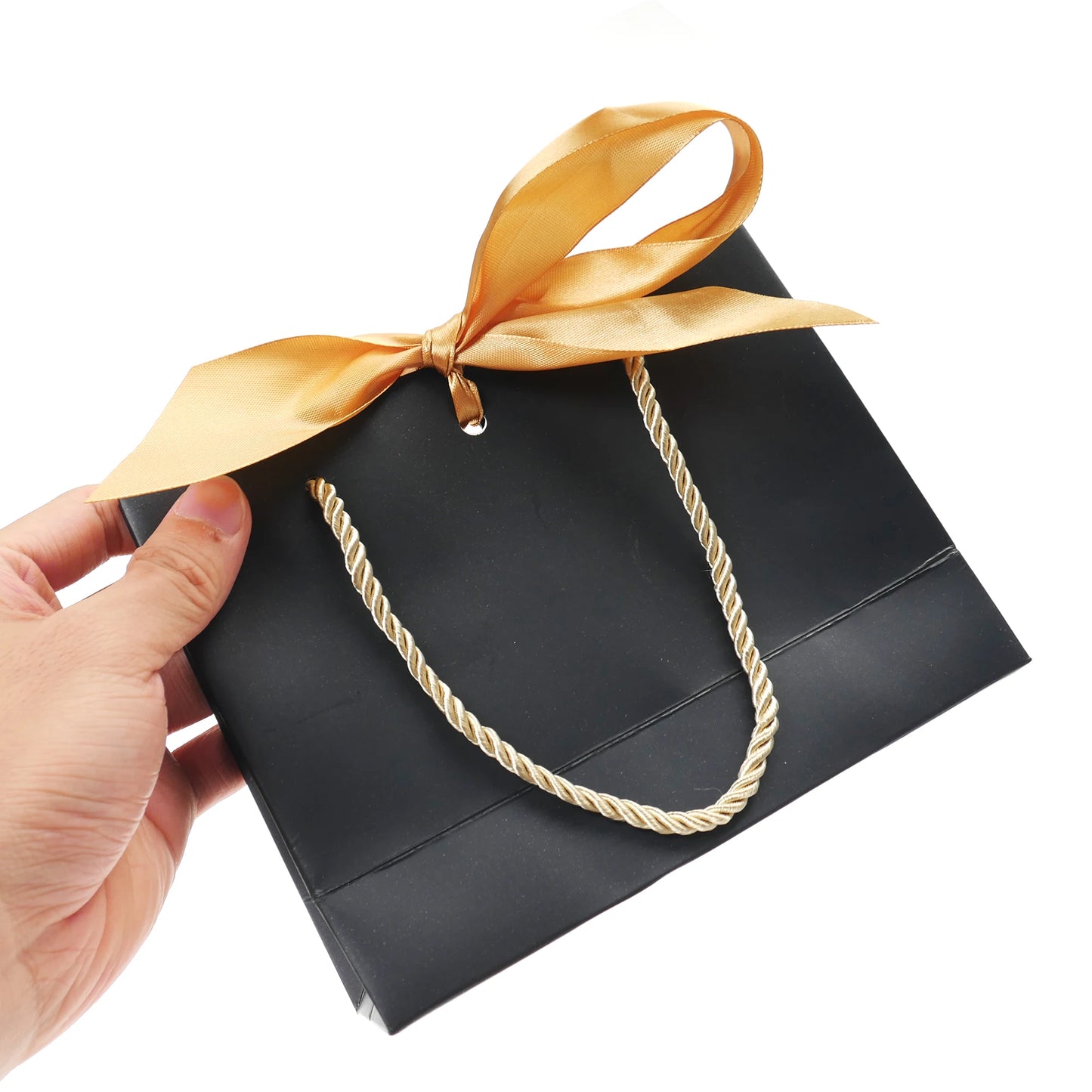 Bow Ribbon Paper Gift Bags with Handles